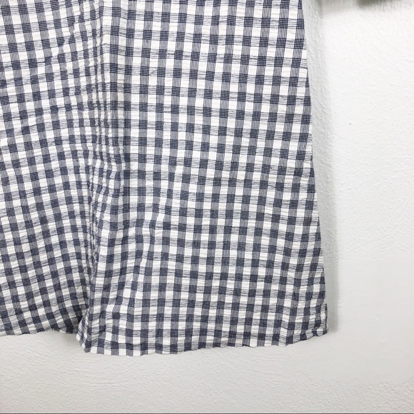 Urban Outfitters Lena Gingham Puff Sleeve Mini Dress in Blue - Picture 11 of 12
